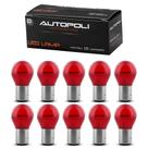 Lampada Led Bulb Bay15d 12v Vermelho (1034) 2 Polos Desenc (Cx)