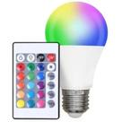 Lâmpada Led Bulbo 5w Rgb Colorida Bivolt C/ Controle Remoto
