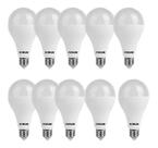 Lampada led bulbo 9w 6500k foxlux - 10 peças