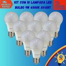 Lâmpada led bulbo 9w bivolt 6500k avant - kit com 10 unidades