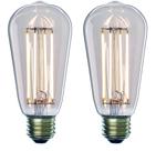Lâmpada LED Bulbrite 8,5 W 2700 K ST18 branca quente, pacote com 2 Lâmpada LED Bulbrite 8,5 W 2700 K ST18 branca quente, pacote com 2