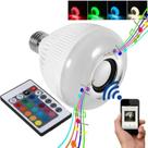 Lâmpada Led Caixa De Som Bluetooth Musical Com Controle RGB