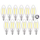 Lâmpada LED Candelabra 2W 5000K Daylight White 250lm E12, pacote com 12