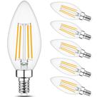 Lâmpada LED Cotanic Dimmable Candelabra 4W 2700K E12 600lm, pacote com 6