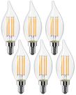 Lâmpada LED CYLYT E12 Chandelier 6W 650lm 2700K Pacote com 6