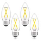 Lâmpada LED de candelabro AIELIT Dimmable E26 2W 5000K 200lm, pacote com 4