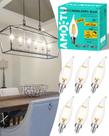 Lâmpada LED de candelabro AMDTU E12 6W 4000K regulável 60W Equiv.