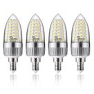 Lâmpada LED de candelabro Aolang E12 12W 6000K, não regulável (pacote com 4)