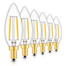Lâmpada LED de candelabro CrLight 2W 250LM 2700K E12 regulável, pacote com 6