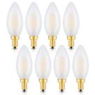 Lâmpada LED de candelabro CrLight 6W 3200K Soft White E12, pacote com 8