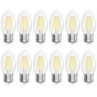 Lâmpada LED de candelabro GVVoohome E26 Base 6W 5000K Daylight, pacote com 12