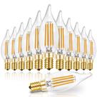 Lâmpada LED de candelabro Hizashi 4W 450lm 2700K E12, pacote com 12