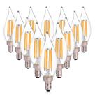 Lâmpada LED de candelabro HMYYJT regulável 6W 550LM E12 2700K, pacote com 12