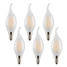 Lâmpada LED de candelabro PANLAVIE 6W regulável 2700K E12 60W Lâmpada LED de candelabro PANLAVIE 6W regulável 2700K E12 60W