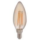 Lâmpada LED de Filamento Vela Tramontina C35 Base E14 4 W 2200 K Luz Amarela Âmbar