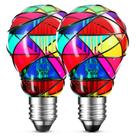 Lâmpada LED de vitral Hompavo regulável 3,5 W E26, pacote com 2