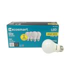 Lâmpada LED EcoSmart A19 9W 60W equivalente regulável, pacote com 4