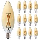 Lâmpada LED FANNIS C32 Candle Filament 2W (15-20W) E12, pacote com 12