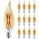 Lâmpada LED FANNIS C32 Flame Tip Filament 4 W (25 W 40 W) E12, pacote com 12