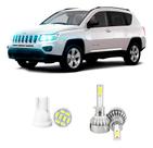 Lampada Led Farol Baixo Jeep Compass 2008 A 2016 20000lm