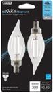 Lâmpada LED Feit Electric BA10 E12 regulável 40W 2PK