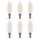 Lâmpada LED Feit Electric equivalente a 40 W, candelabro, pacote com 6