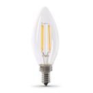 Lâmpada LED Feit Electric, equivalente a 60 W, candelabro, pacote com 6