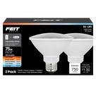 Lâmpada LED Feit Electric PAR30 de 8,3 W 750 lúmens, regulável, pacote com 2