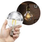 Lâmpada LED Filamento Balloon G125 4W Cromada Espelhada Luz Âmbar Retrô Vintage Defletora ST1466