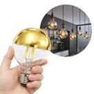 Lâmpada LED Filamento Balloon G125 4W Dourada Espelhada Luz Âmbar Retrô Vintage Defletora ST1466