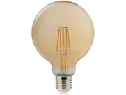Lâmpada LED Filamento Retrô Pera A60 E27 Amarela Âmbar para Decoração Ambiente