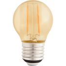 Lâmpada LED Filamento Tramontina G45 4W 2200K luz Amarela Vidro Âmbar
