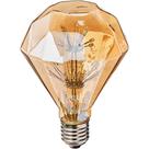 Lâmpada Led Fireworks Vintage D95 Taschibra - 2W - 2200K Luz Âmbar