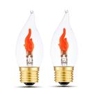 Lâmpada LED Flame Lâmpada Sunaiony Flickering E26 1W, pacote com 2