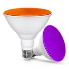 Lâmpada LED Flaspar laranja roxa de 15 W (equivalente a 150 W), pacote com 2
