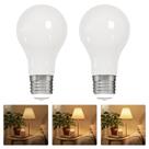 Lâmpada LED FLSNT A21 3 vias 40W 60W 100W 3000K E26 Pacote com 2