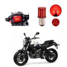 Lâmpada Led Freio 2 Polos Sequencial Strobo Moto MT 03 2008 2009 2010 2011 2012 2013
