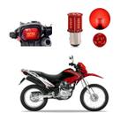 Lâmpada Led Freio 2 Polos Sequencial Strobo Moto NXR 125 BROS ES 2003 2004 2005 Lâmpada Led Freio 2 Polos Sequencial Strobo Moto NXR 125 BROS ES 2003 2004 2005