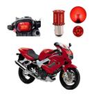 Lâmpada Led Freio 2 Polos Sequencial Strobo Moto Super Hawk 1000 2004 2005 2006 2007