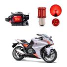 Lâmpada Led Freio 2 Polos Sequencial Strobo Moto VFR 1200F 2010 2011 2012 2013 Lâmpada Led Freio 2 Polos Sequencial Strobo Moto VFR 1200F 2010 2011 2012 2013