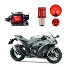 Lâmpada Led Freio 2 Polos Sequencial Strobo Moto ZX10 ZX10R 2011 2012 2013 2014 2015 2016 2017 2018 2019 2020 Lâmpada Led Freio 2 Polos Sequencial Strobo Moto ZX10 ZX10R 2011 2012 2013 2014 2015 2016 2017 2018 2019 2020