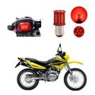 Lâmpada Led Freio 2 Polos Sequencial Strobo NXR 150 BROS ES 2006 2007 2008 2009 2010 2011 2012 2013 2014