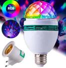 Lâmpada LED Giratória Colorida com Efeito Dinâmico RGB para Festas