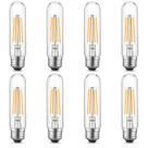 Lâmpada LED Gozelux Dimmable E26 6W 60W branca quente 2700K pacote 8
