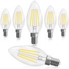 Lâmpada LED GVVoohome Candelabra 4W 5000K 400lm regulável, pacote com 6