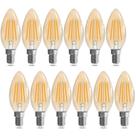Lâmpada LED GVvoohome E12 Candelabra 4W 2200K Amber Warm 400LM Lâmpada LED GVvoohome E12 Candelabra 4W 2200K Amber Warm 400LM