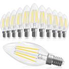 Lâmpada LED GVVoohome E12 Candelabra 4W 5000K regulável, pacote com 12