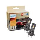 Lâmpada Led H7/H18 Philips Ultinon Classic 12/24V 16W 3500k 80% + Iluminação Par Lâmpada Led H7/H18 Philips Ultinon Classic 12/24V 16W 3500k 80% + Iluminação Par