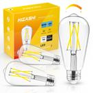 Lâmpada LED Hizashi E26 Edison 6W 4000K 700lm regulável, pacote com 3