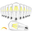 Lâmpada LED Hizashi Vintage Edison 4W 5000K E26 regulável, pacote com 12